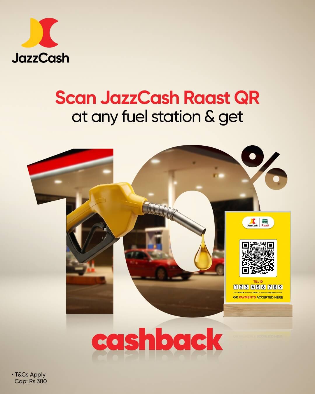 JazzCash offers 10% cashback on fuel payments through Raast-enabled QR codes to support customers amid rising fuel prices